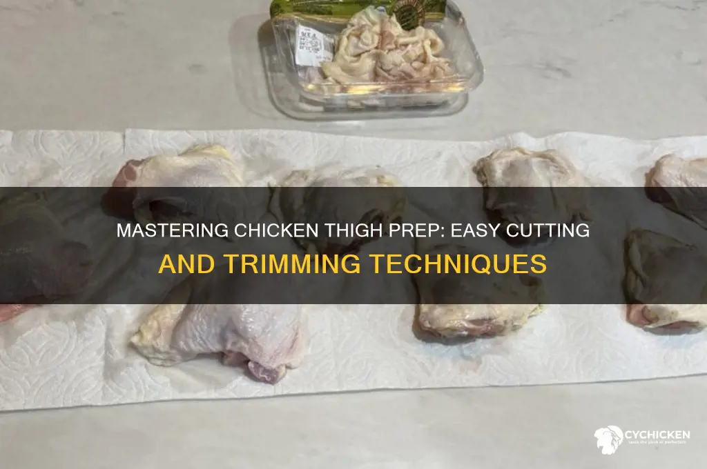 how to cut and trim chicken thighs