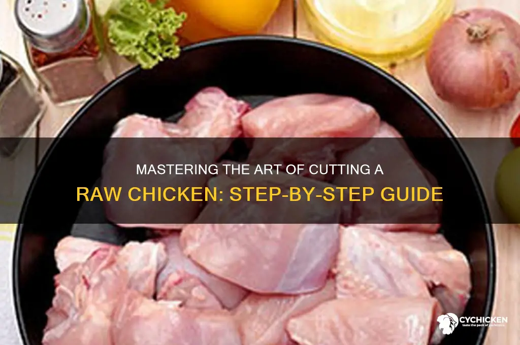 how to cut apart a raw chicken