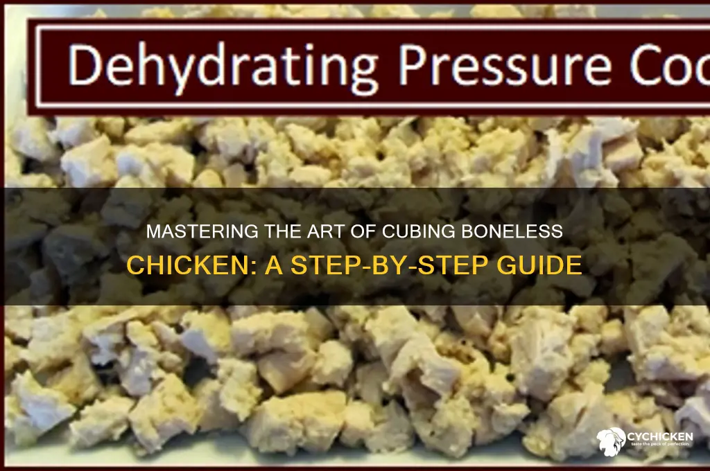 how to cut boneless chicken into cubes