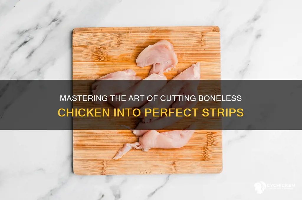 how to cut boneless chicken into strips
