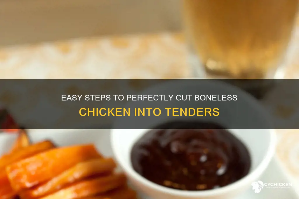 how to cut boneless chicken into tenders