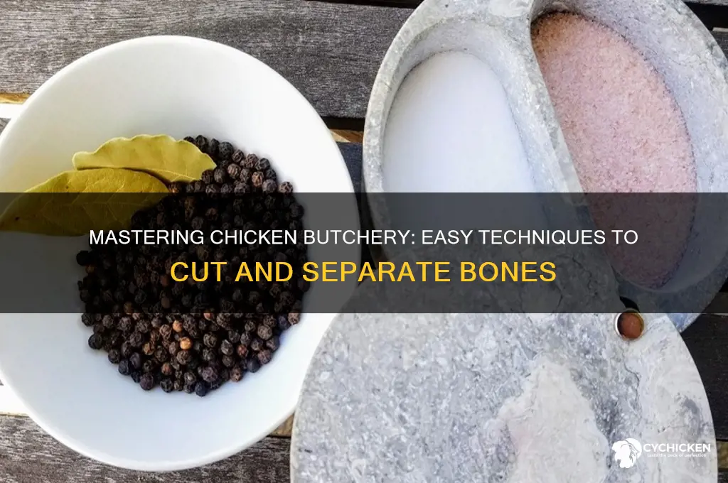 how to cut chicken and separate bones