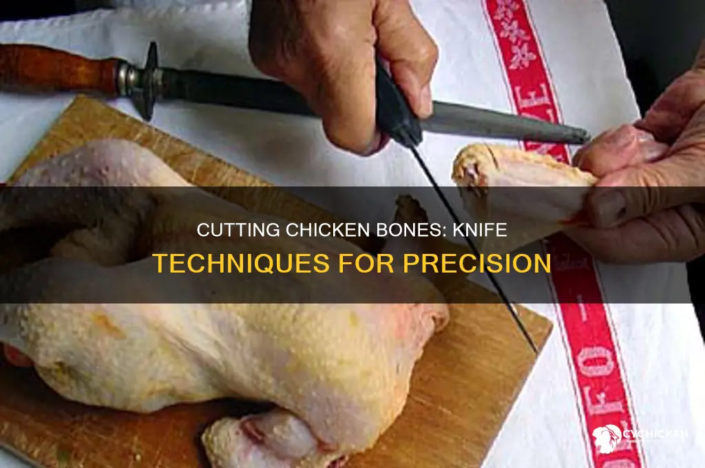 how to cut chicken bones with a knife