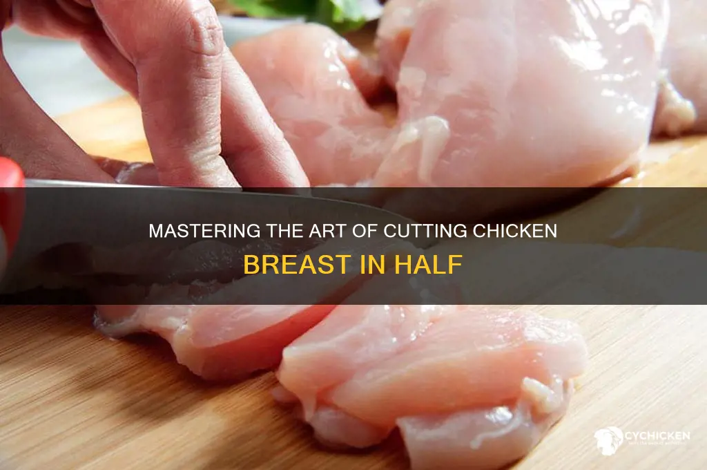 how to cut chicken breat in half