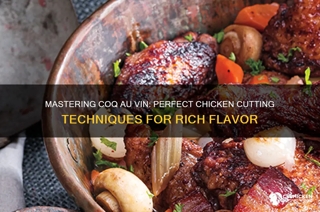 how to cut chicken coq au vin
