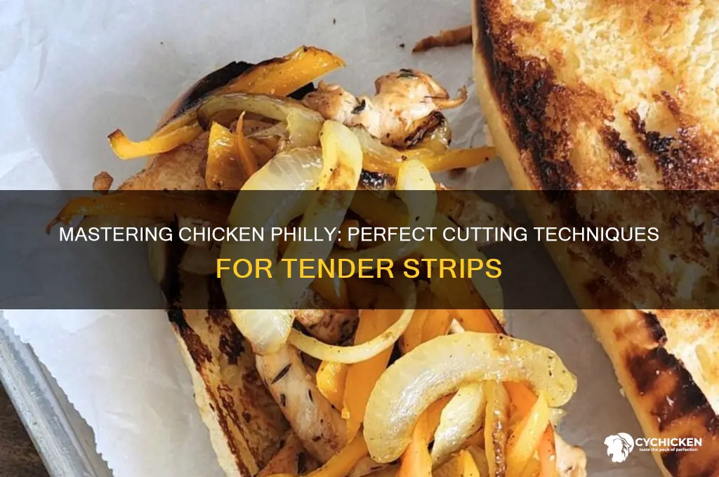 how to cut chicken for chicken philly