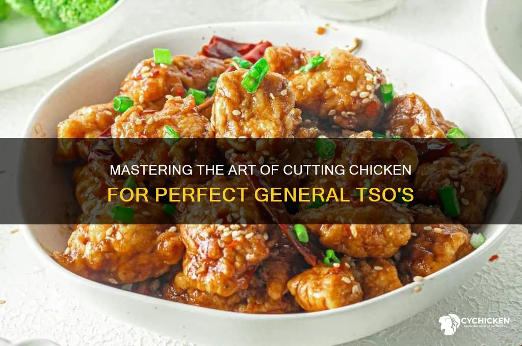 how to cut chicken for general tso