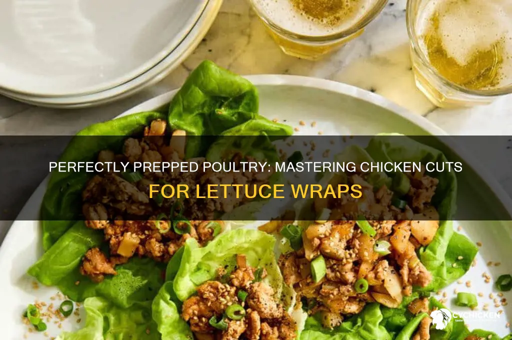 how to cut chicken for lettuce wraps