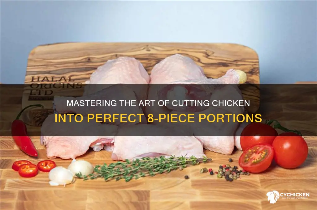 how to cut chicken in 8 pieces