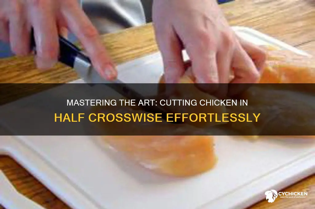 how to cut chicken in half crosswise