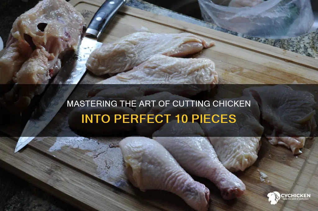 how to cut chicken into 10 pieces