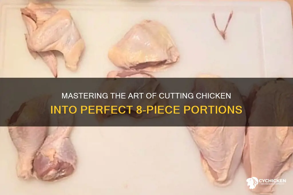 how to cut chicken into 8 parts