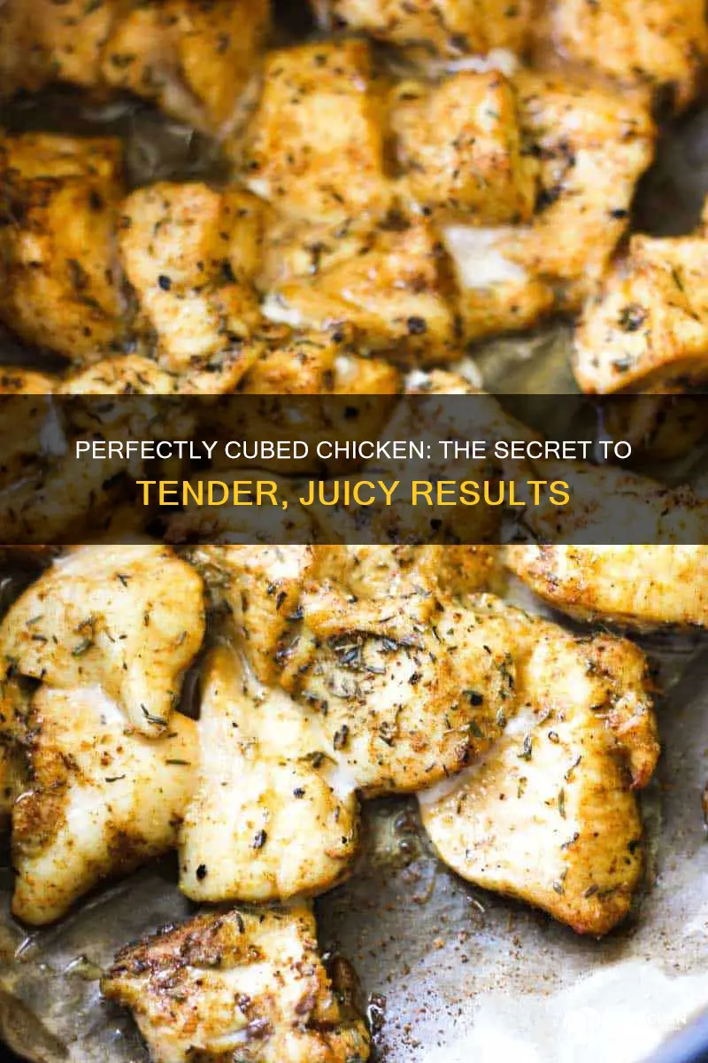 how to cut chicken into cubes fir turn in