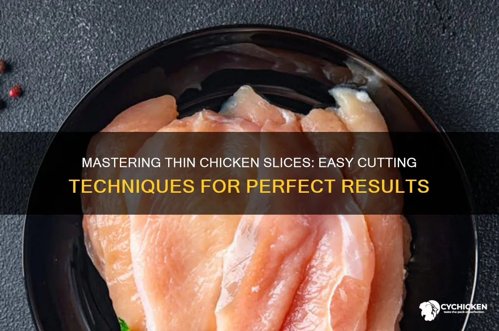 how to cut chicken into thin slices