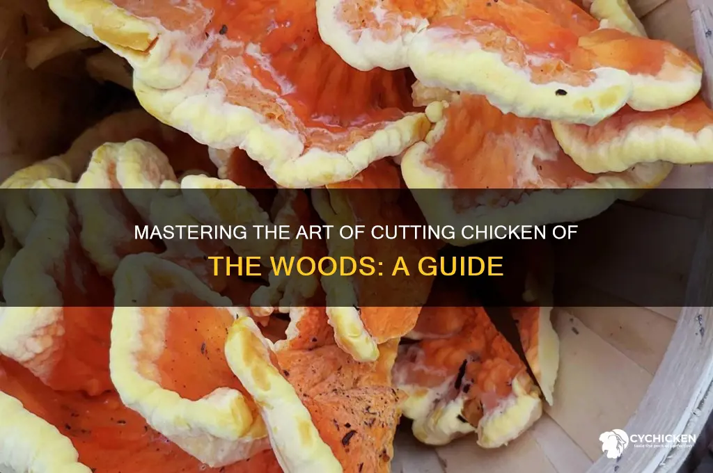 how to cut chicken of the woods