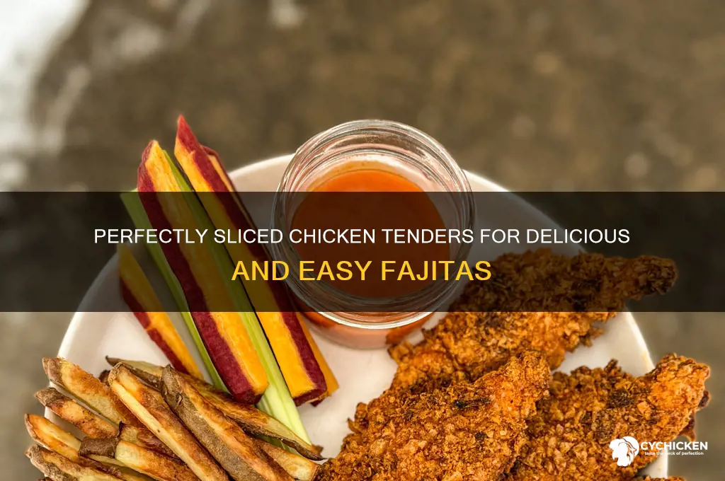 how to cut chicken tenders for fajitas