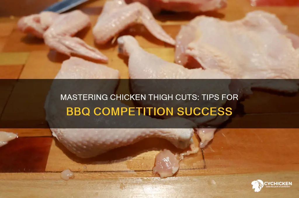 how to cut chicken thighs for competition