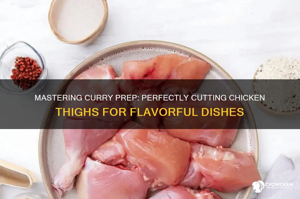how to cut chicken thighs for curry