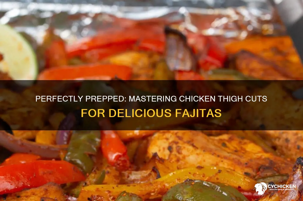 how to cut chicken thighs for fajitas