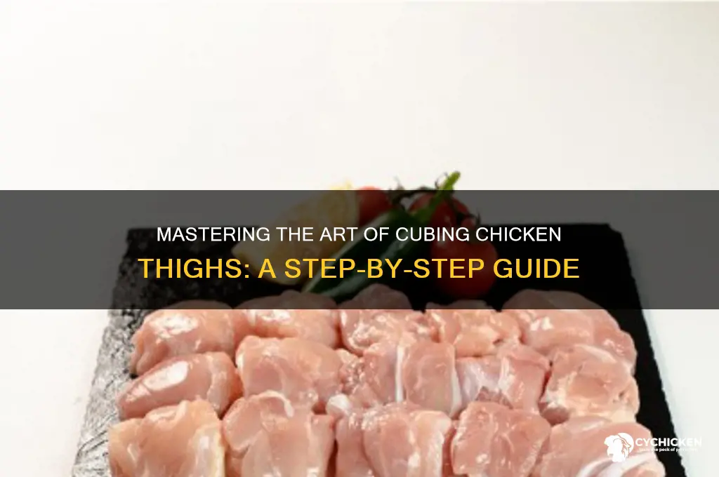 how to cut chicken thighs into cubes