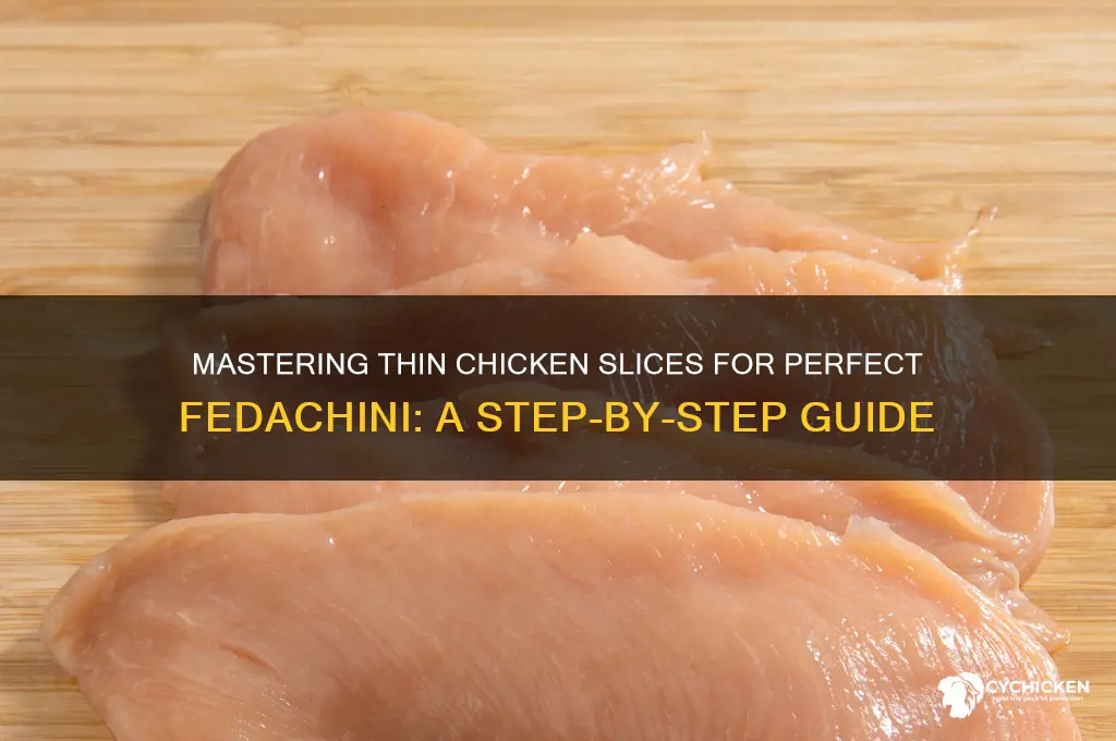 how to cut chicken thin for fedachini