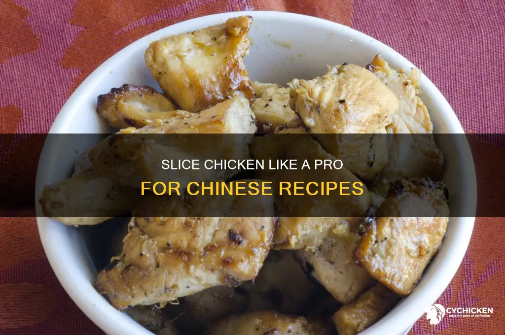 how to cut chicken thinly for chinese recipes