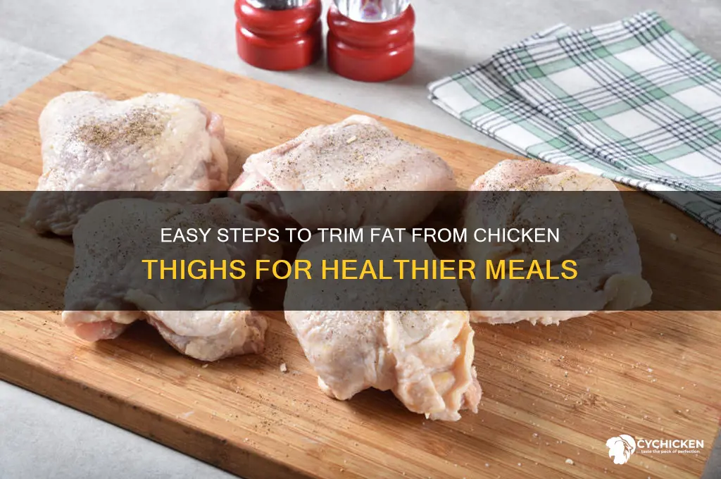 how to cut fat off chicken thighs
