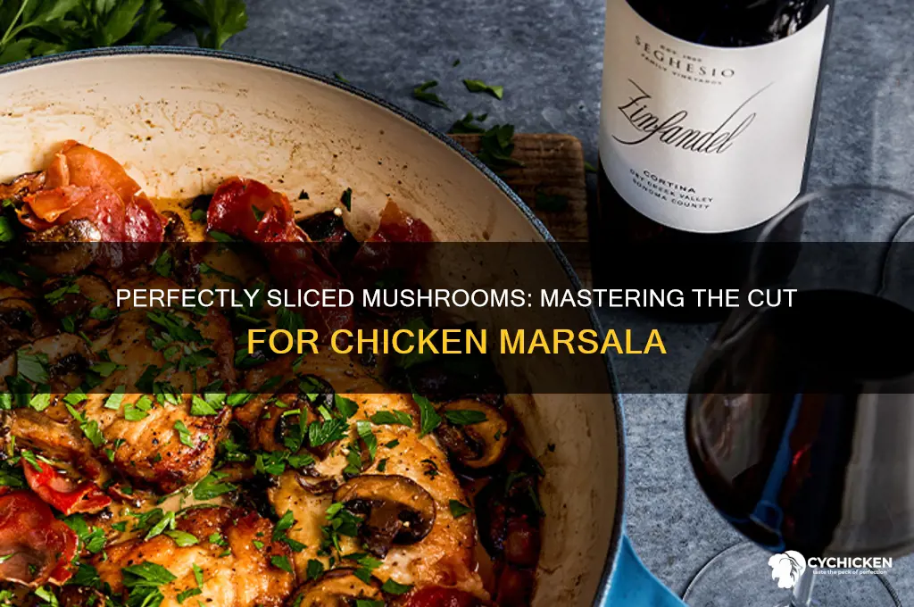 how to cut mushrooms for chicken marsala