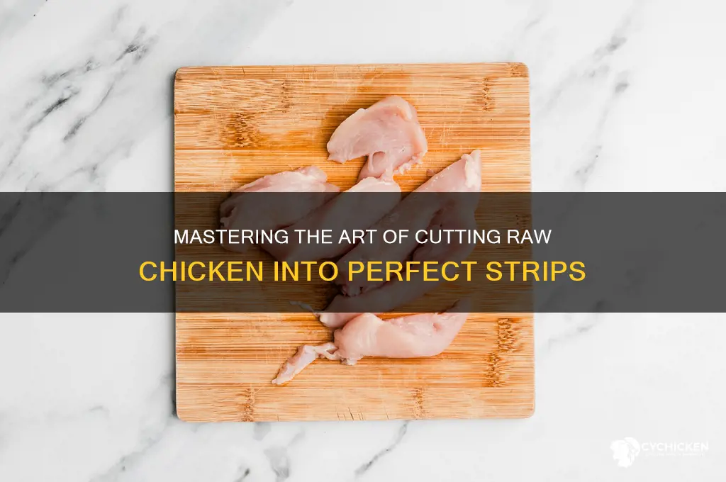 how to cut raw chicken into strips
