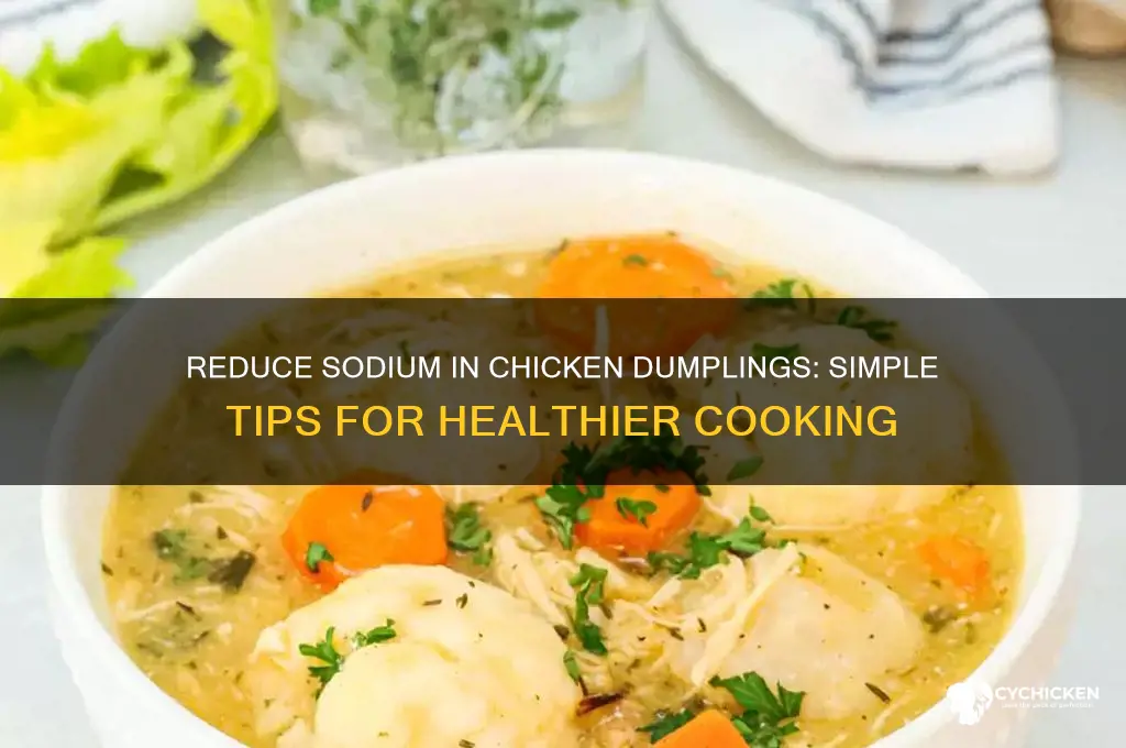 how to cut salt in chicken dumplings
