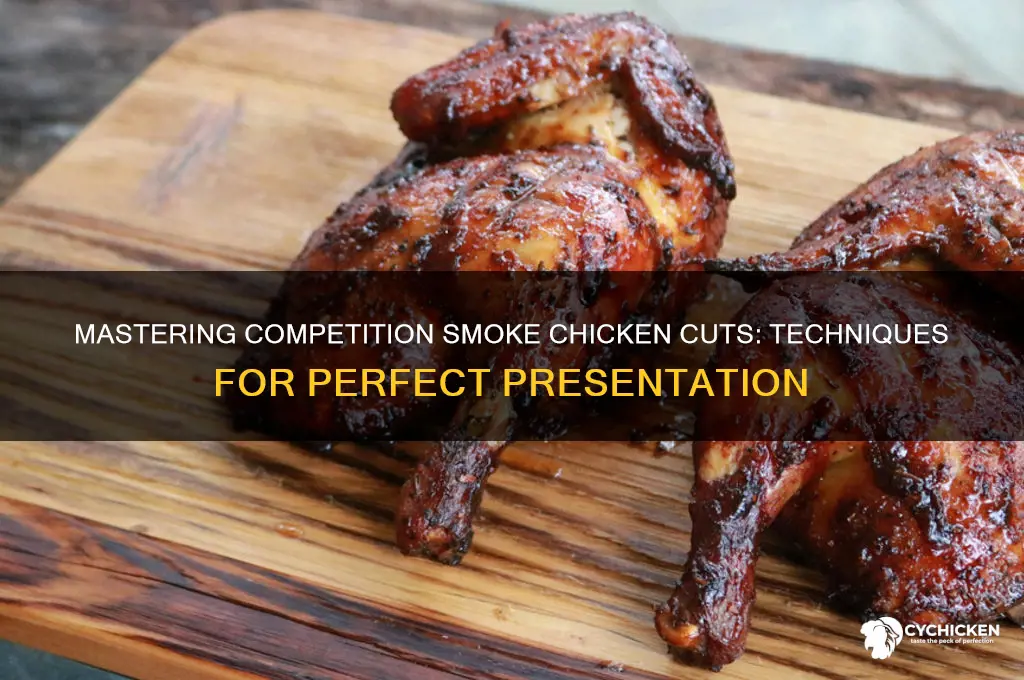 how to cut smoke chicken for competition