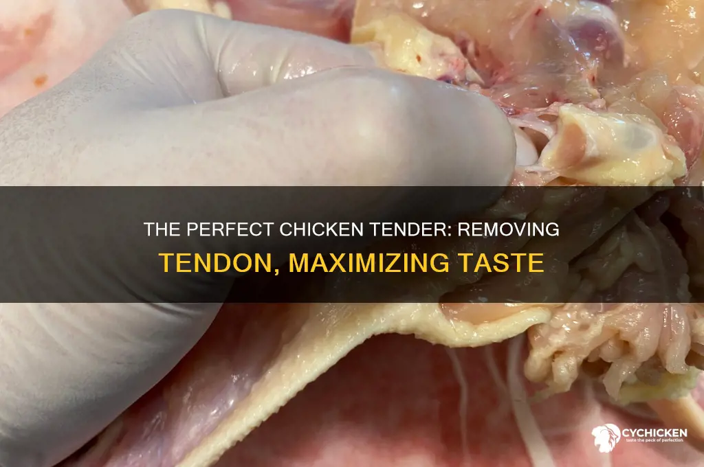 how to cut tendon out of chicken tenders