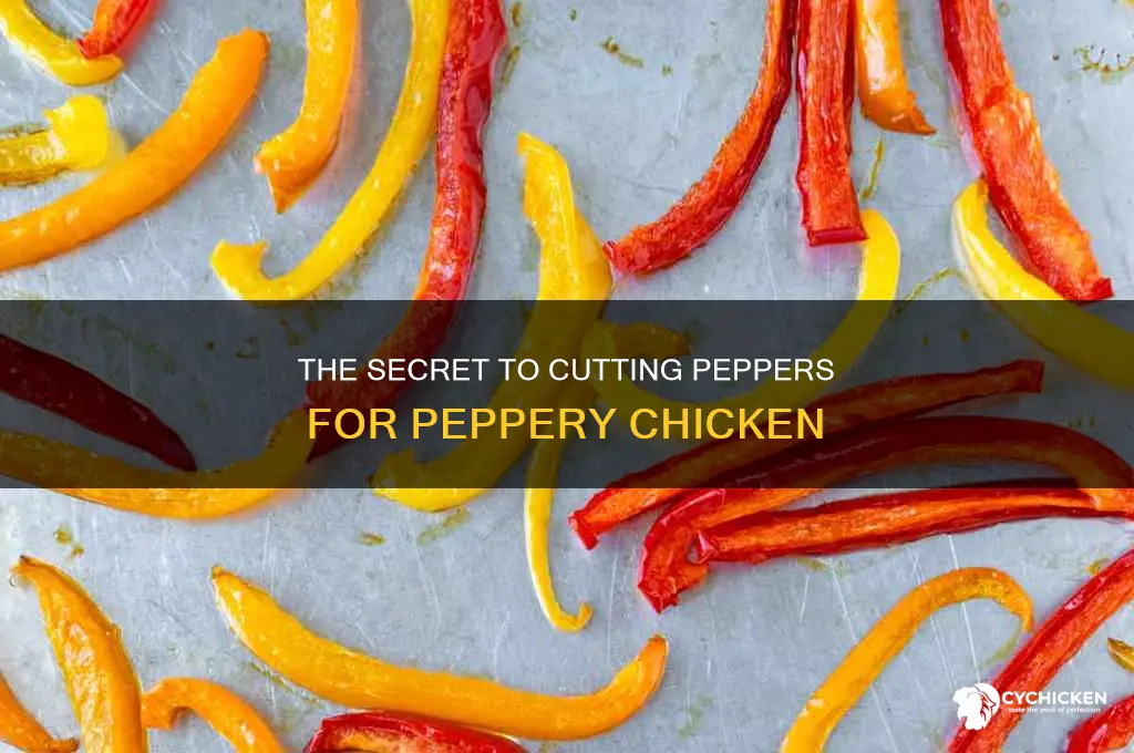 how to cut the pepper on peppery chicken