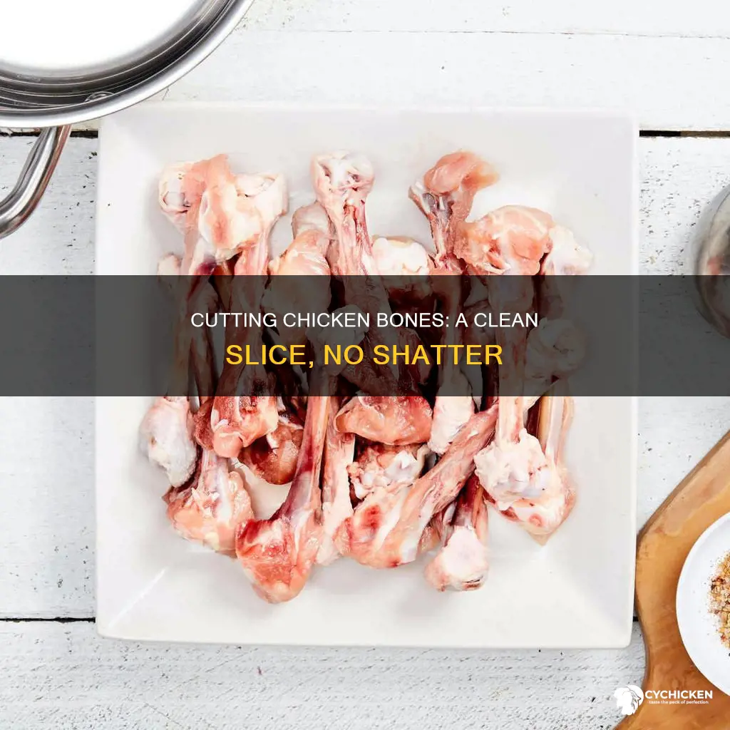 how to cut through chicken bone without shattering it