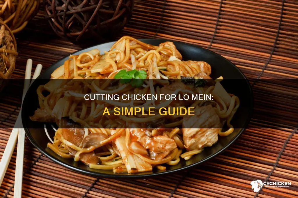 how to cut up chicken for lo mein