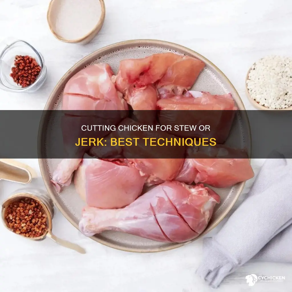 how to cut up chicken for stew or jerk