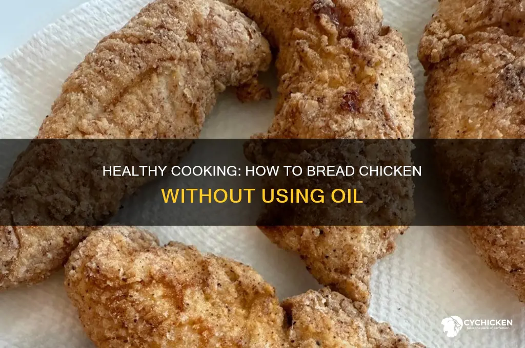 how to dbread chicken with no oil