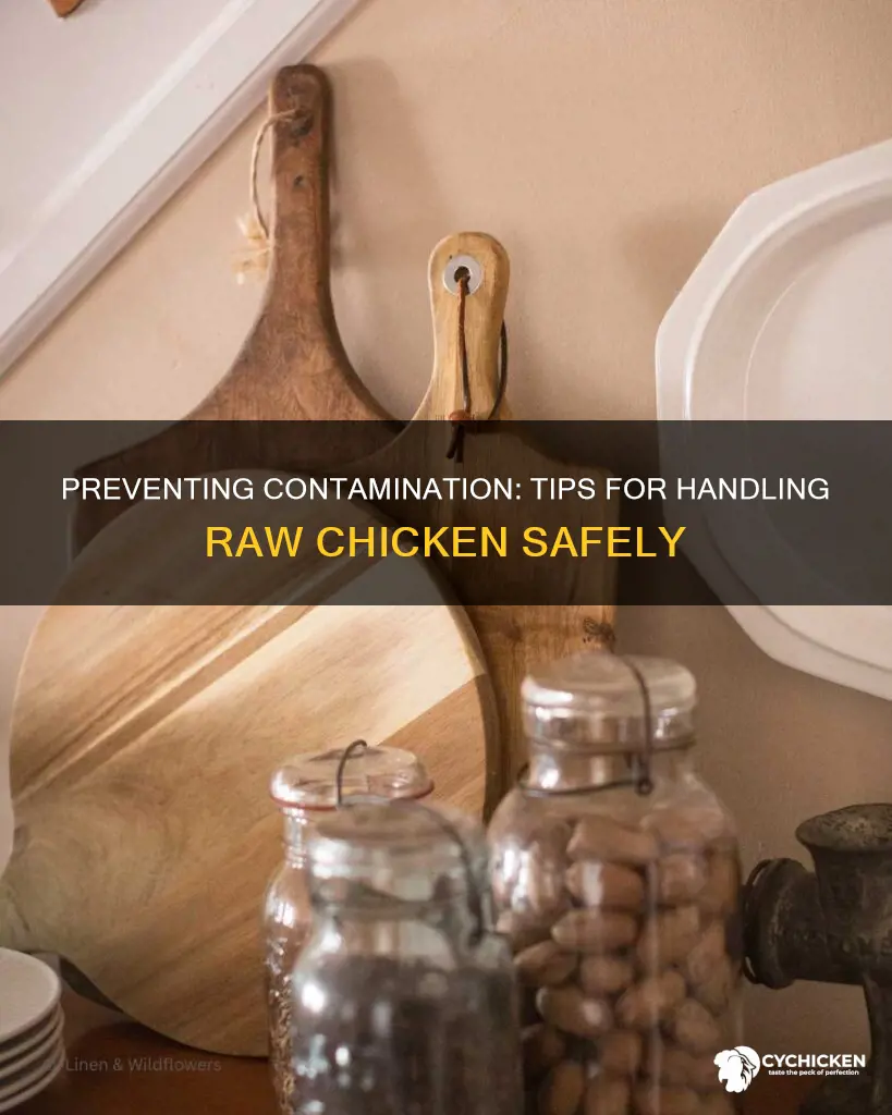 how to deal with contamination when cutting raw chicken
