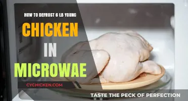 Defrosting a 6-lb Young Chicken: Microwave Method