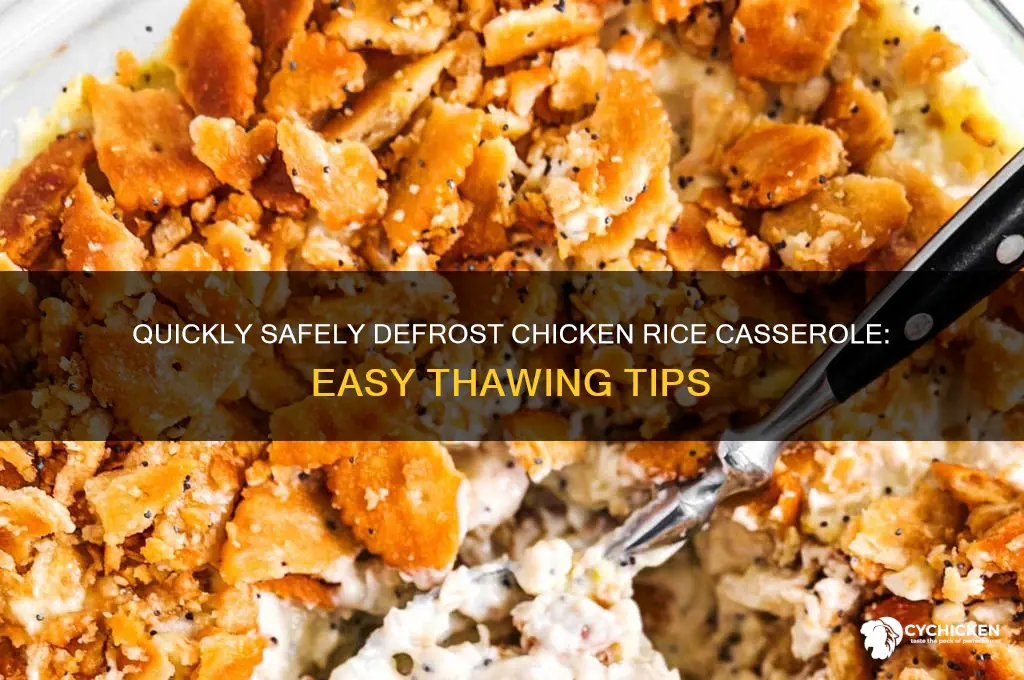how to defrost a chicken rice casserole