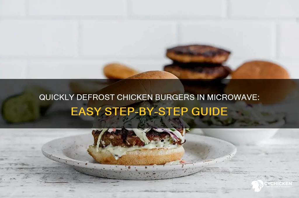 how to defrost chicken burgers in microwave
