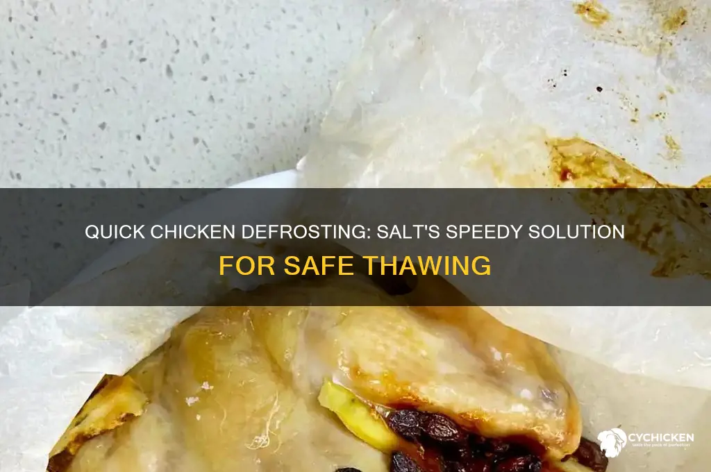 how to defrost chicken fast with salt