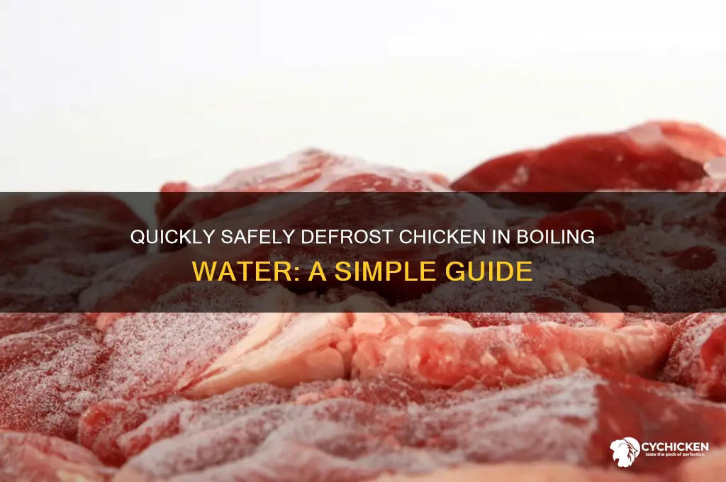 how to defrost chicken in boiling water