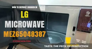 Defrosting Chicken: LG Microwave MEZ65048387 Settings Guide