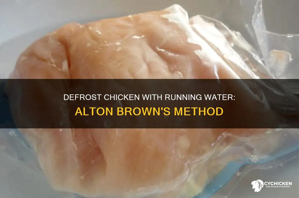 how to defrost chicken running water alton brown