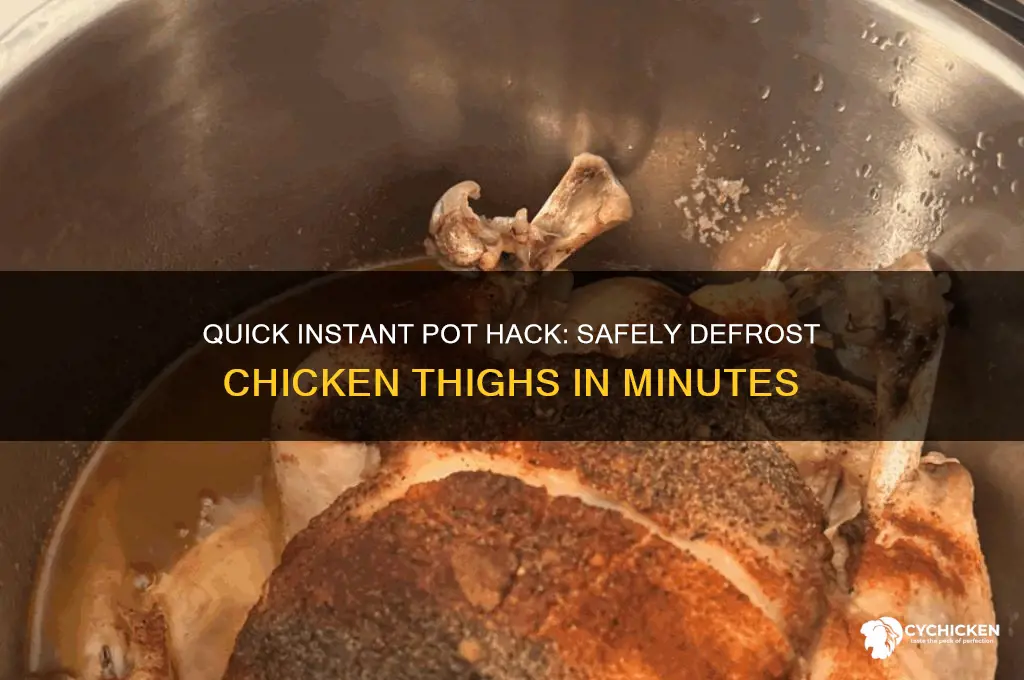 how to defrost chicken thighs in instant pot