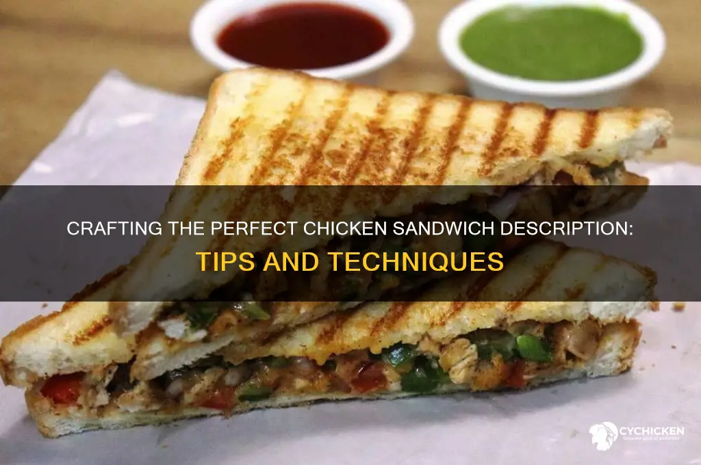 how to describe a chicken sandwich