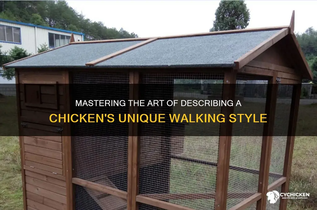 how to describe how a chicken walks