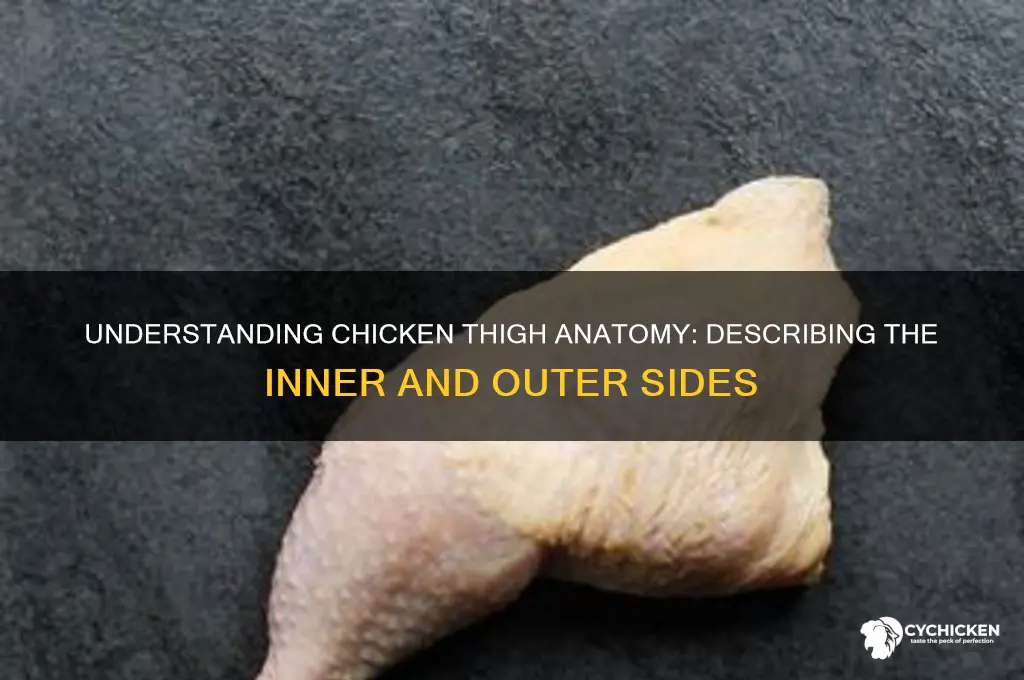 how to describe the two sides of the chicken thigh