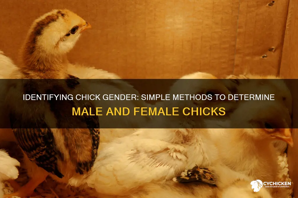 how to determine male and female chicks
